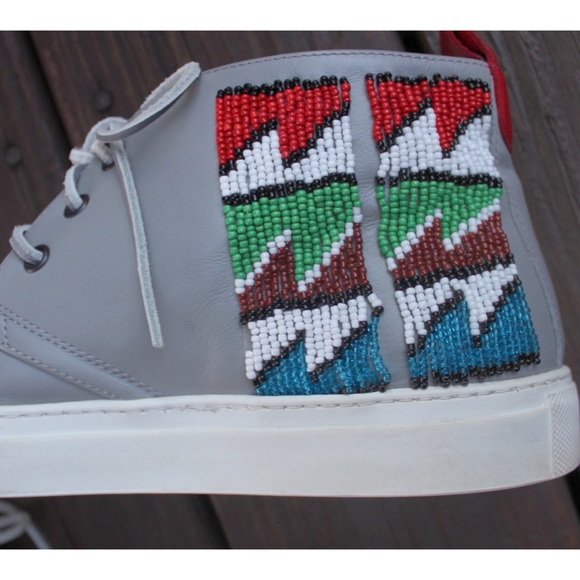 Del Toro Beaded Aztec Chukka Sneakers 9 - Picture 7 of 12